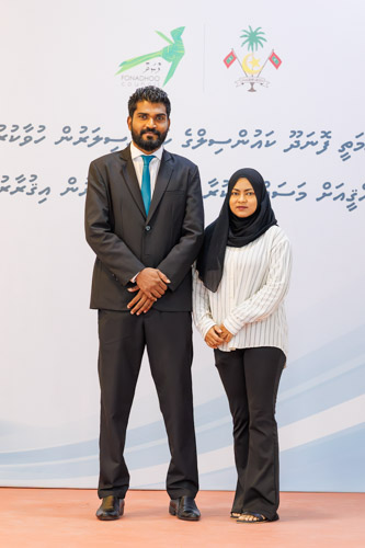 Councillors taking oath during the 5th term Fonadhoo Council ceremony and members appointed to the Women’s Development Committee